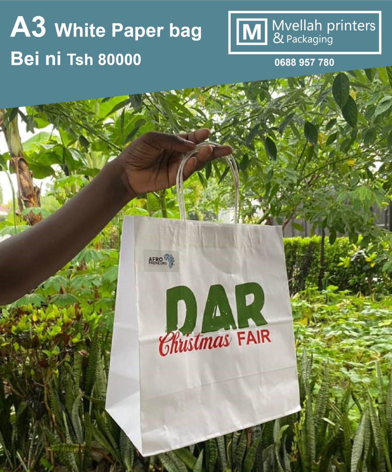 A3 White Paper Bag